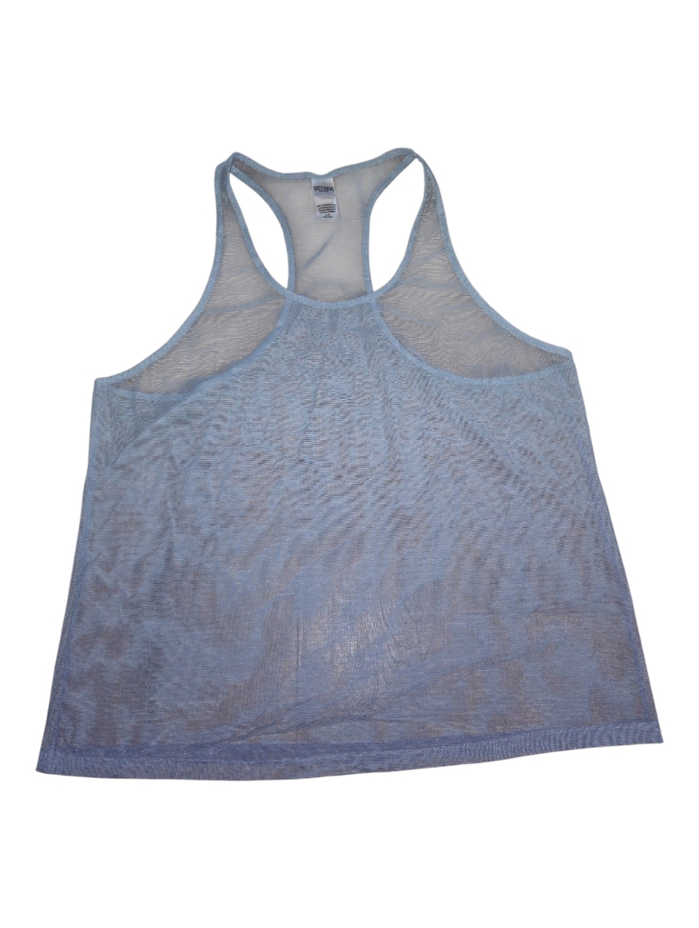 Victoria Sport Ombre Blue Women's Racerback Mesh Tank Top Size L